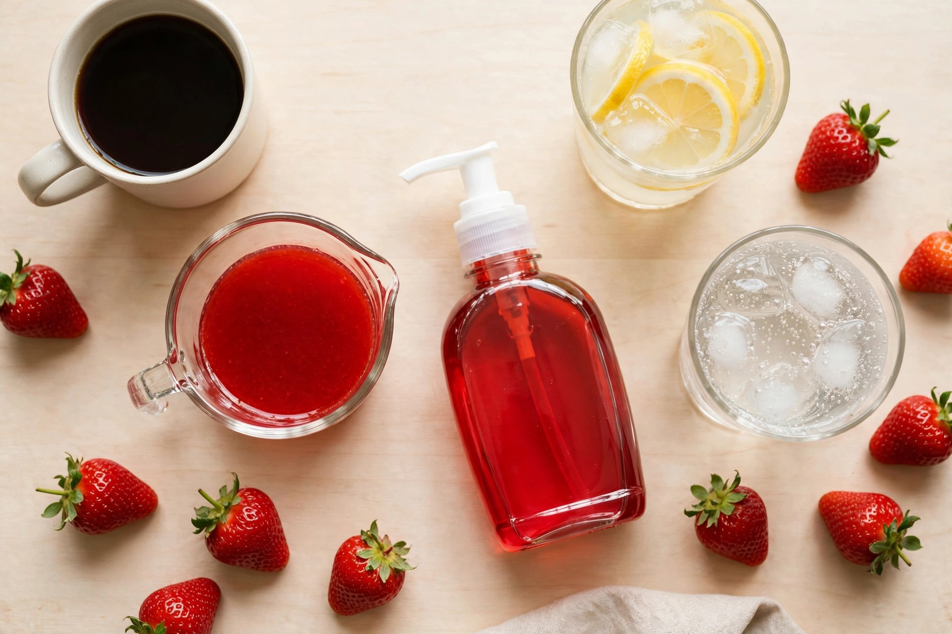 Torani Strawberry Syrup Review: Taste, Uses & Price 1 How much Torani strawberry syrup to use — pump and ounce ratio guide for coffee, lemonade and soda